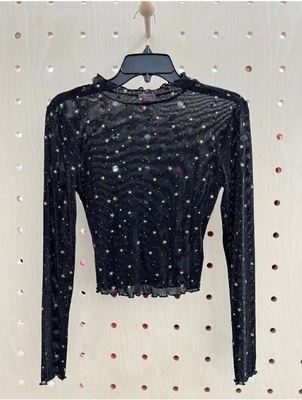 Lurex Mesh TOP с тепловой пломбой из фольги звезд